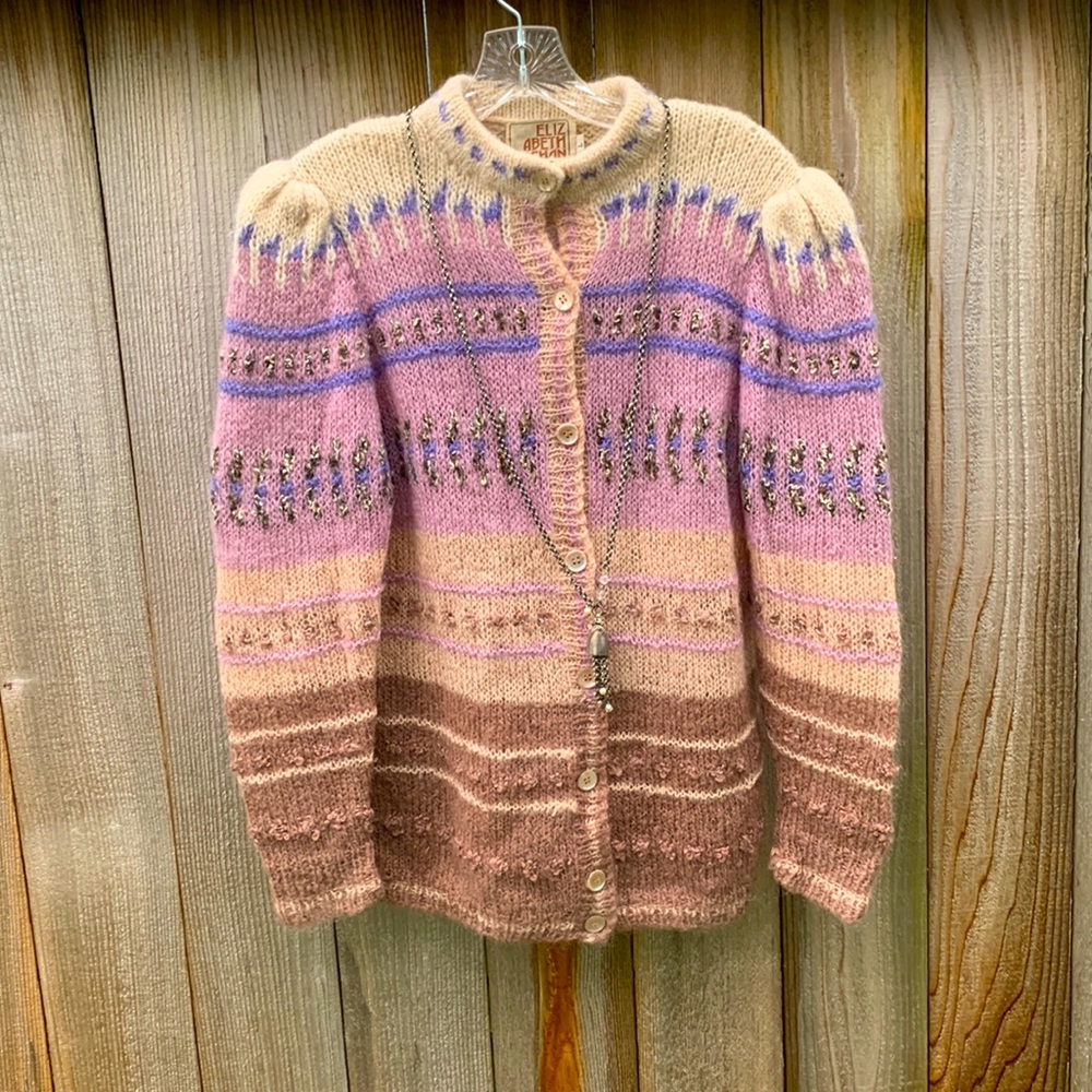 Mohair sweater pastels Elizabeth Chan L